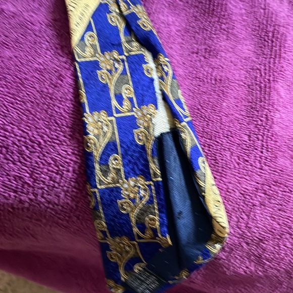 Valentino tie blue and gold - Picture 4 of 8